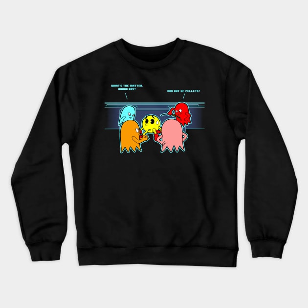 Funny Retro Gamer Arcade Video Game Bullied Cartoon Crewneck Sweatshirt by BoggsNicolas